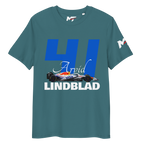 Motorthreadz Arvid Lindblad Formula1 t-shirt in Stargazer featuring a racing inspired graphic design