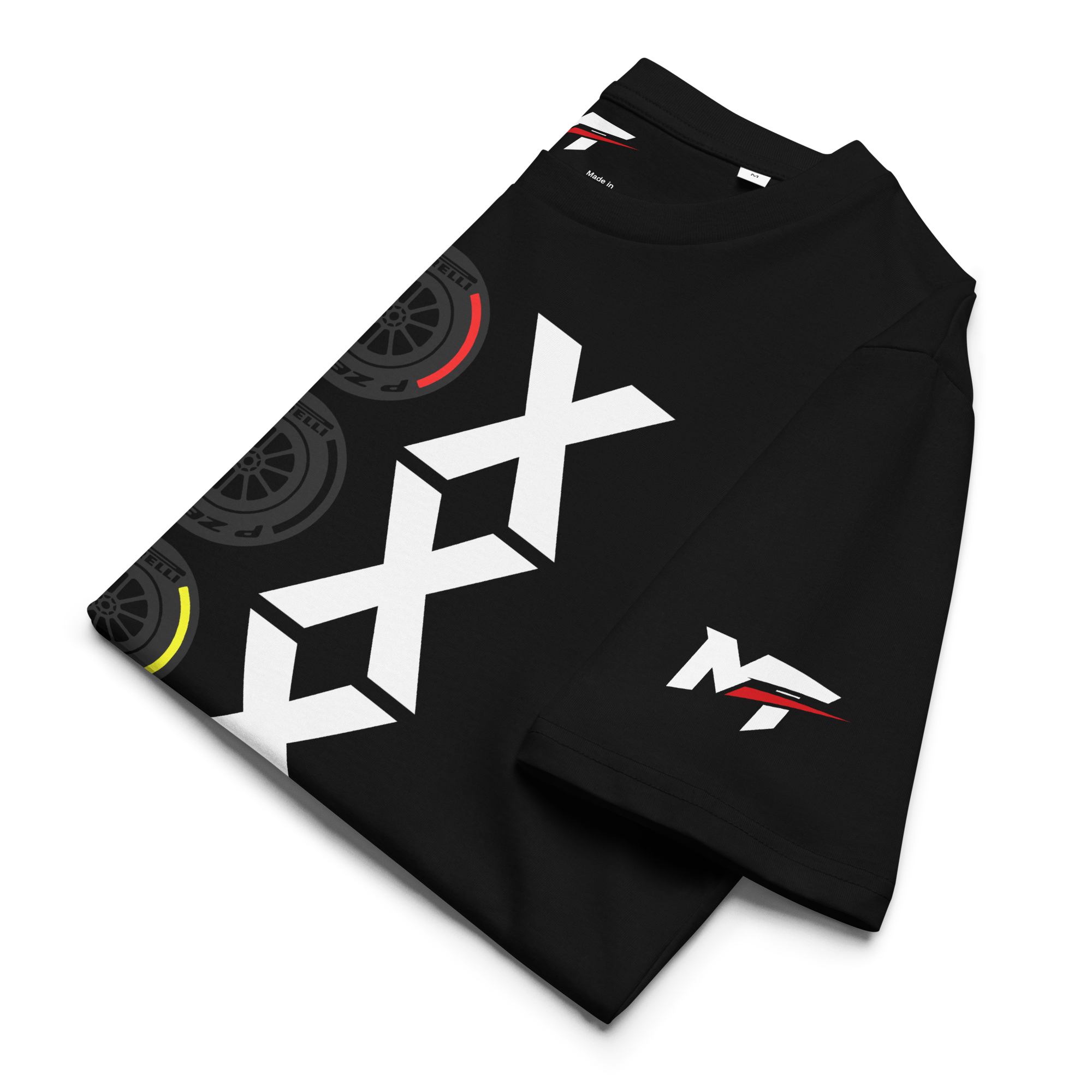 Motorthreadz Box Box Box Formula1 t-shirt in Black featuring a racing inspired graphic design
