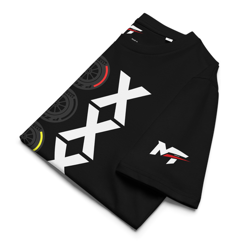 Motorthreadz Box Box Box Formula1 t-shirt in Black featuring a racing inspired graphic design