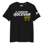 Motorthreadz Carson Hocevar Nascar t-shirt in Black featuring a racing inspired graphic design