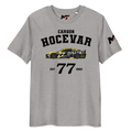 Motorthreadz Carson Hocevar Nascar t-shirt in Heather Grey featuring a racing inspired graphic design