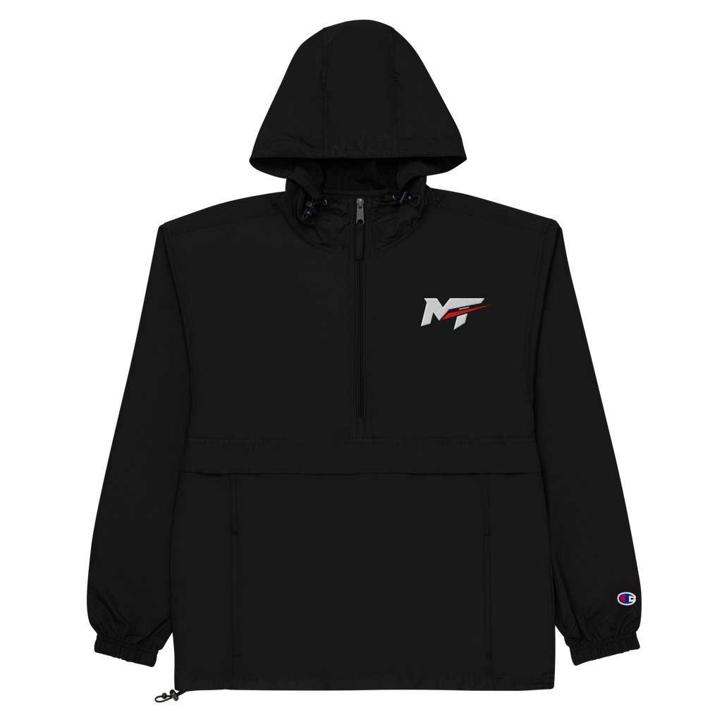Motorthreadz Core anorak in Black featuring the MotorThreadz logo at the front