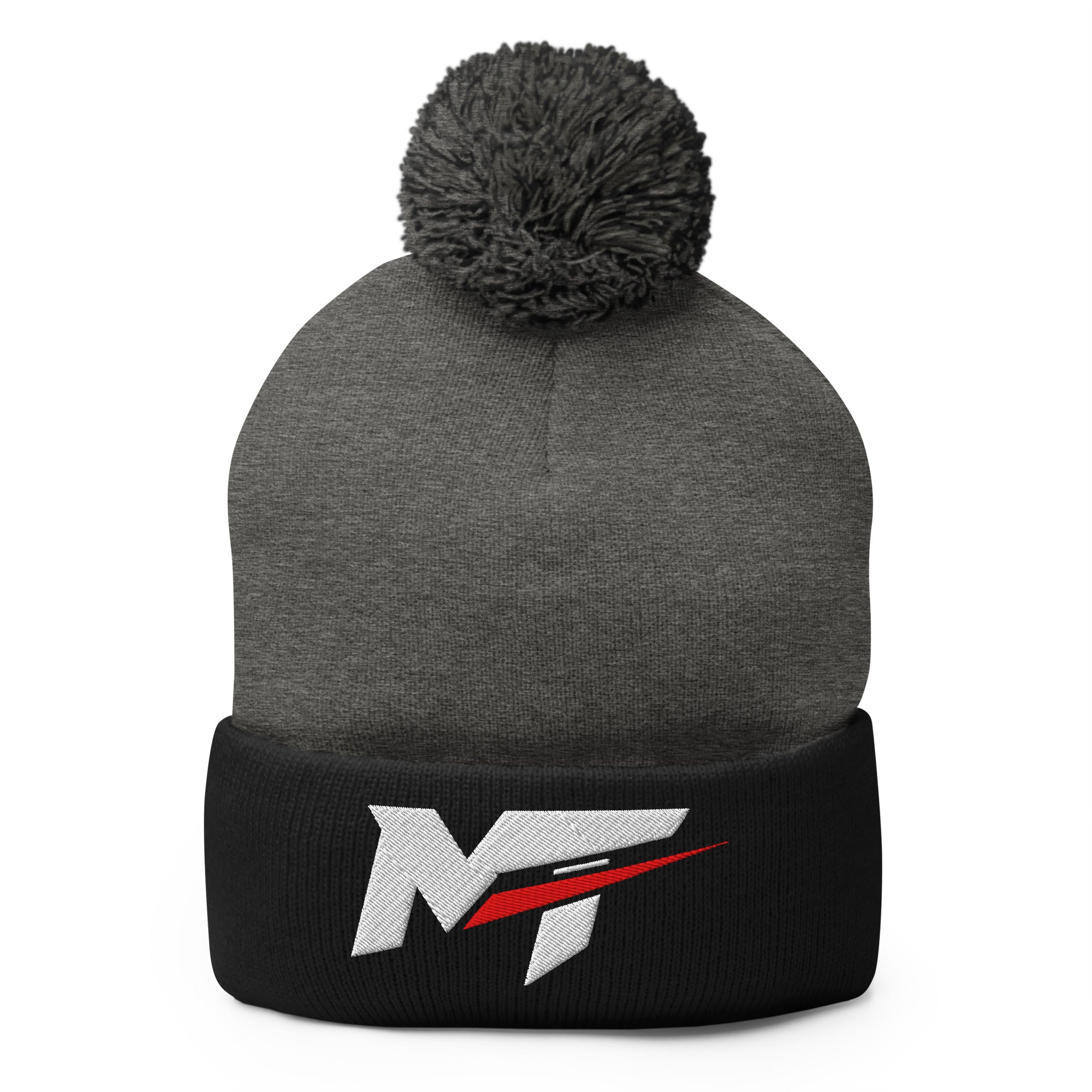 Motorthreadz Core beanie in Dark Heather Grey Black featuring the MotorThreadz logo at the front