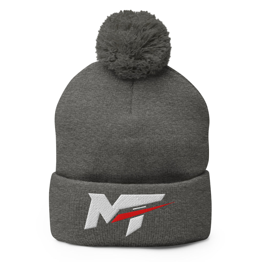 Motorthreadz Core beanie in Dark Heather Grey featuring the MotorThreadz logo at the front