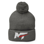 Motorthreadz Core beanie in Dark Heather Grey featuring the MotorThreadz logo at the front