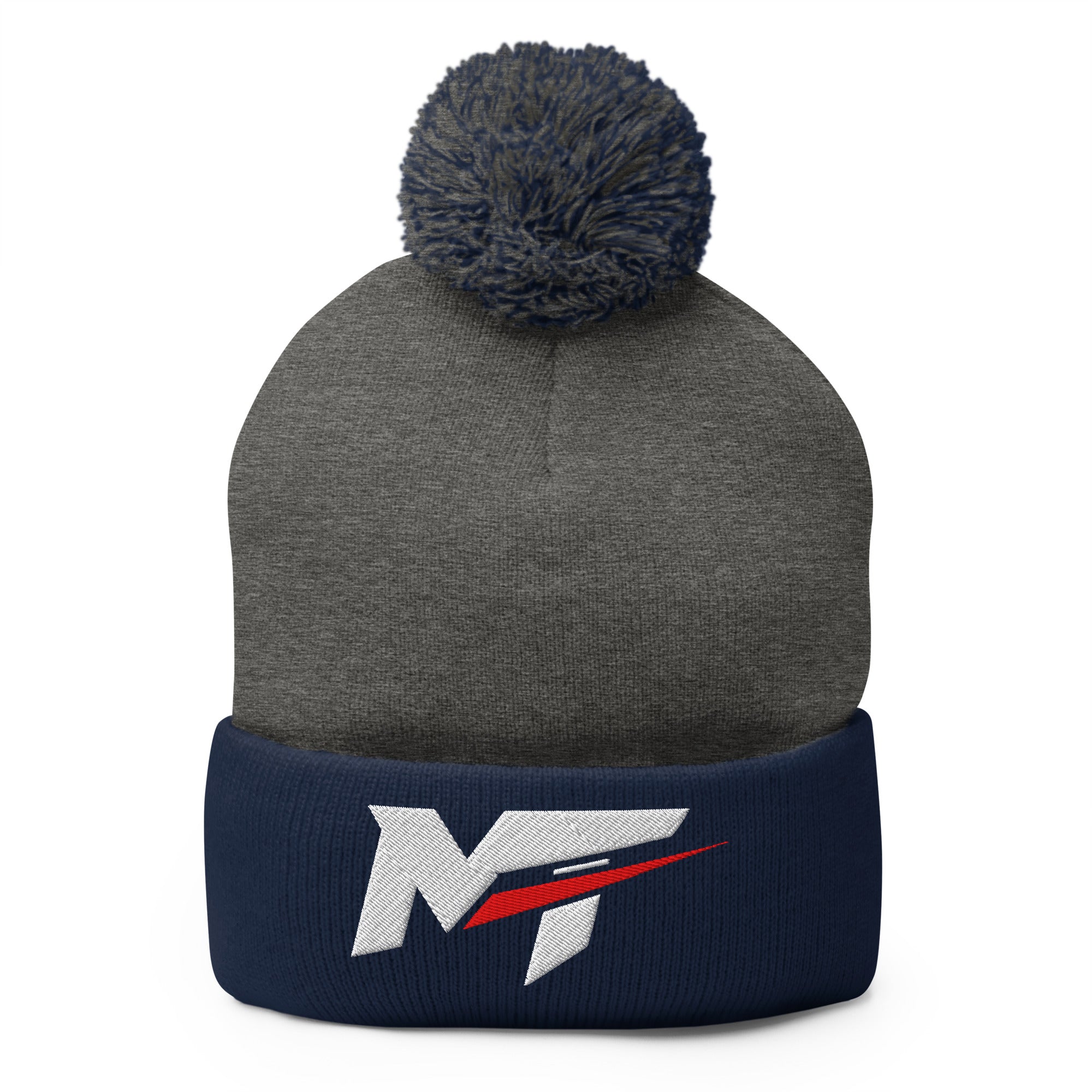 Motorthreadz Core beanie in Dark Heather Grey Navy featuring the MotorThreadz logo at the front