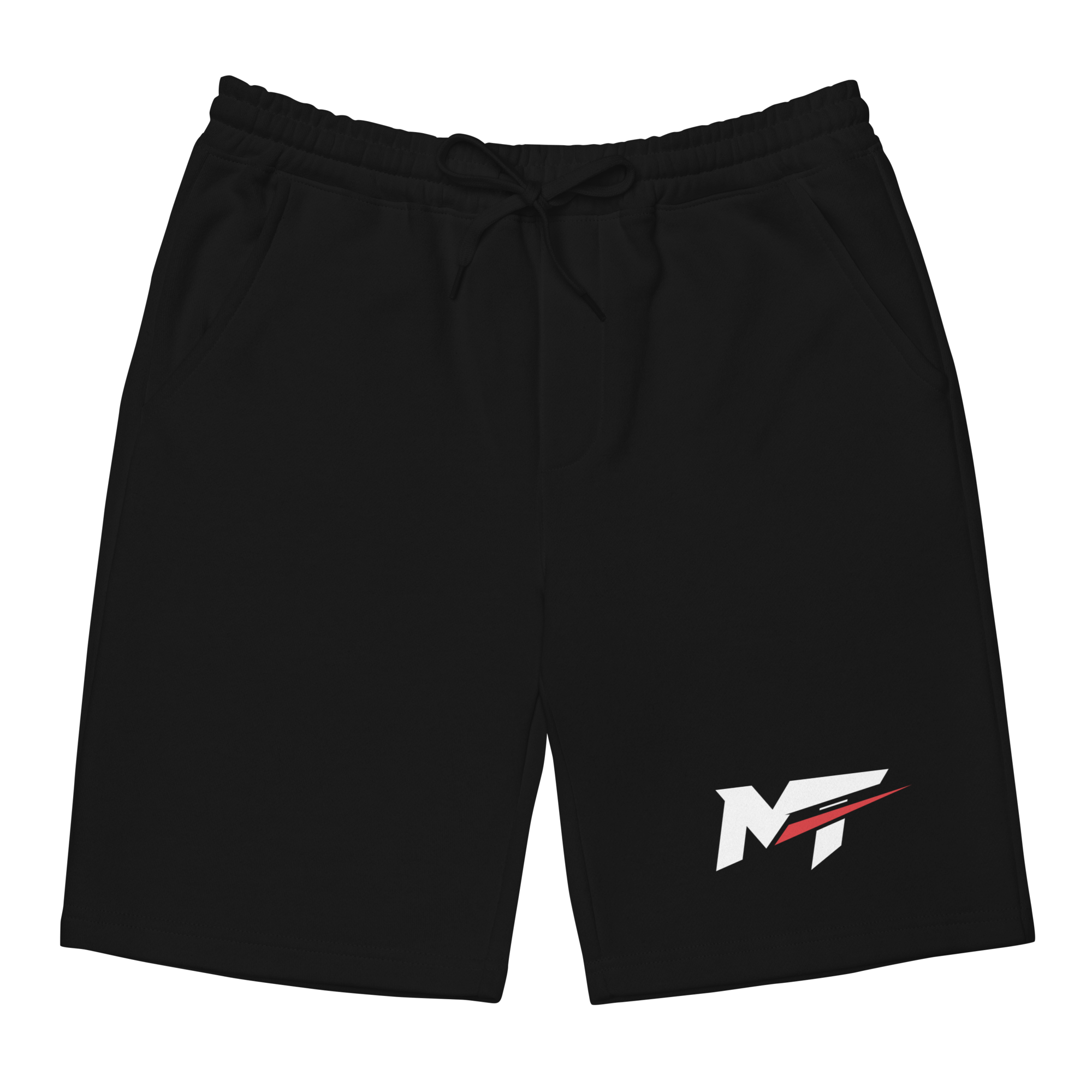 Motorthreadz Core fleece shorts in Black featuring the MotorThreadz logo at the front