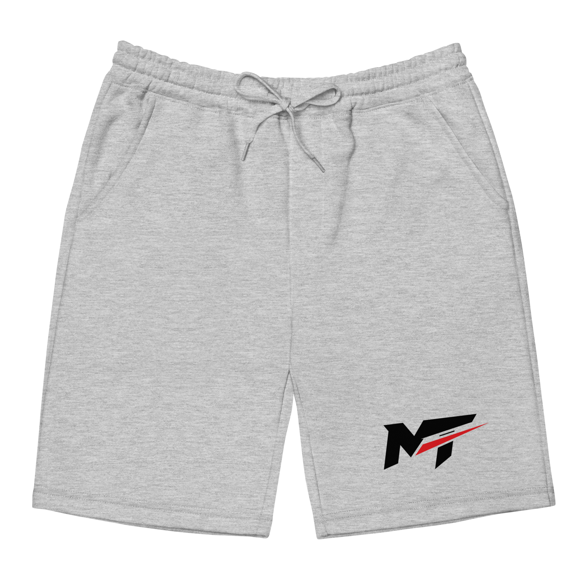 Motorthreadz Core fleece shorts in Heather Grey featuring the MotorThreadz logo at the front