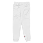 Motorthreadz Core fleece sweatpants in White featuring the MotorThreadz logo at the front