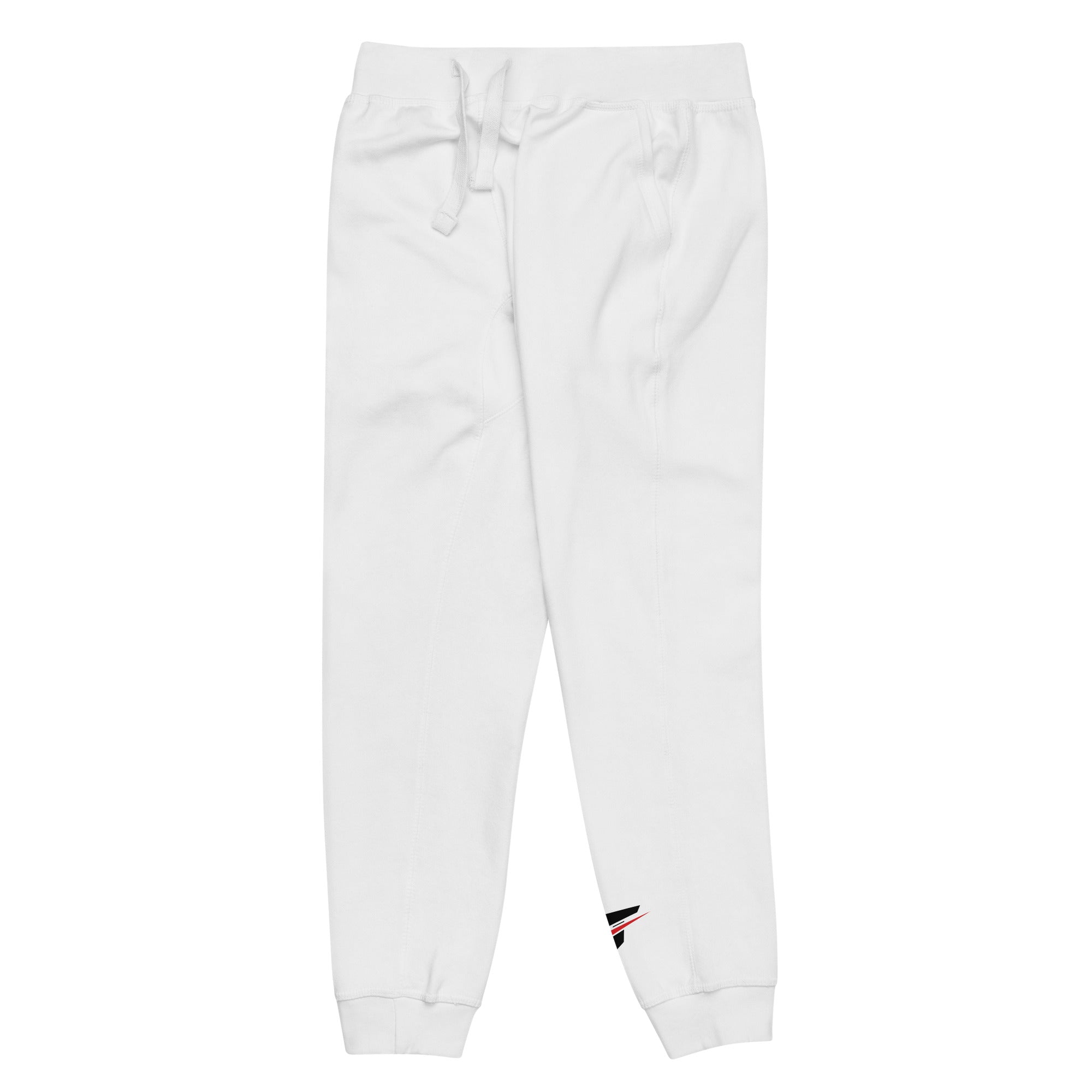 Motorthreadz Core fleece sweatpants in White featuring the MotorThreadz logo at the front