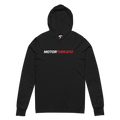 Motorthreadz Core hooded long sleeve t-shirt in Black featuring the MotorThreadz logo at the front