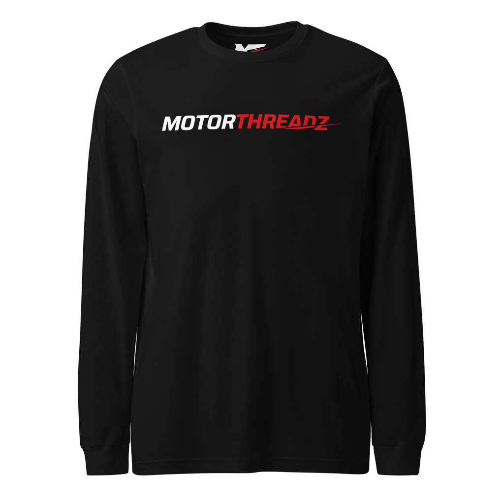 Motorthreadz Core long sleeve t-shirt in Black featuring the MotorThreadz logo at the front