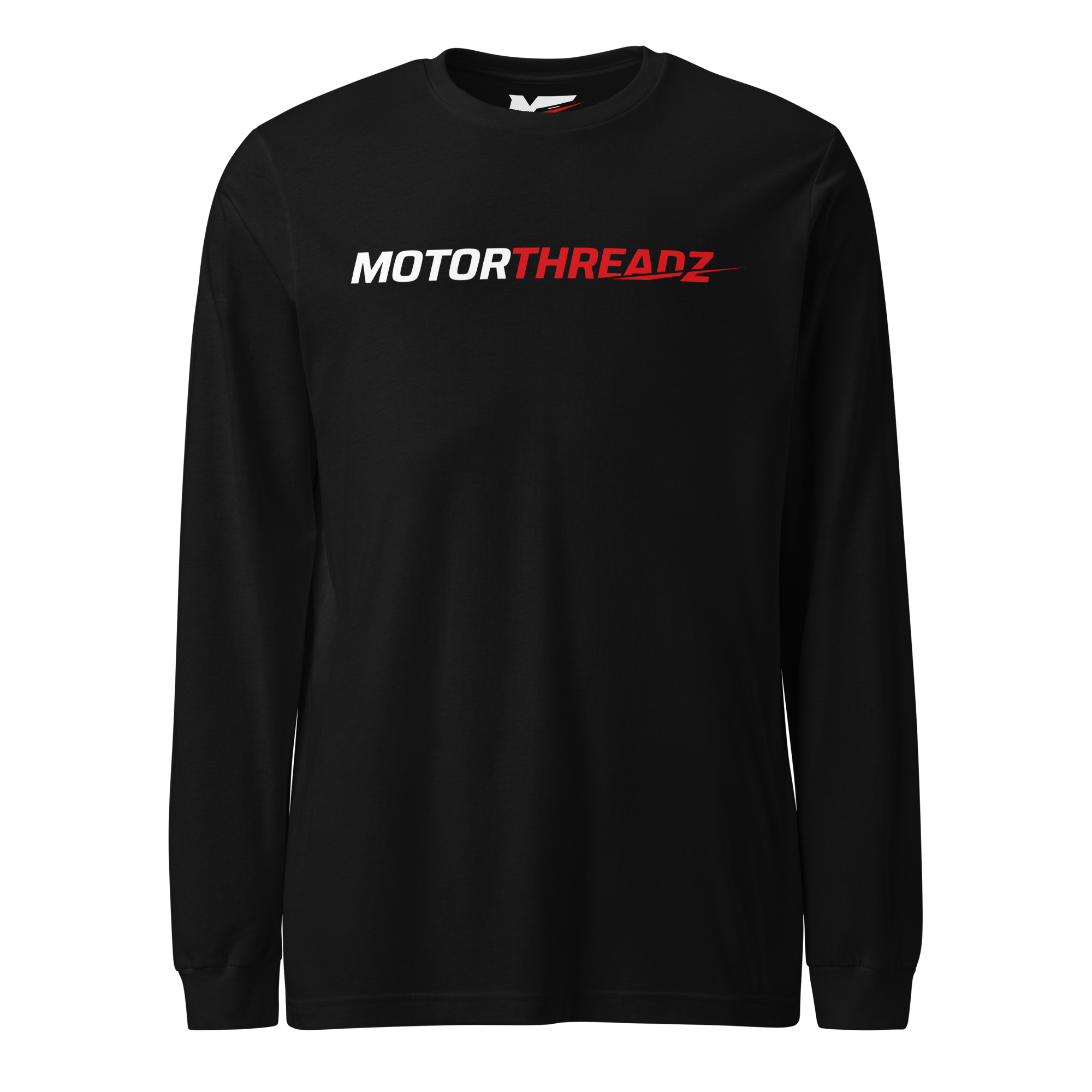 Motorthreadz Core long sleeve t-shirt in Black featuring the MotorThreadz logo at the front