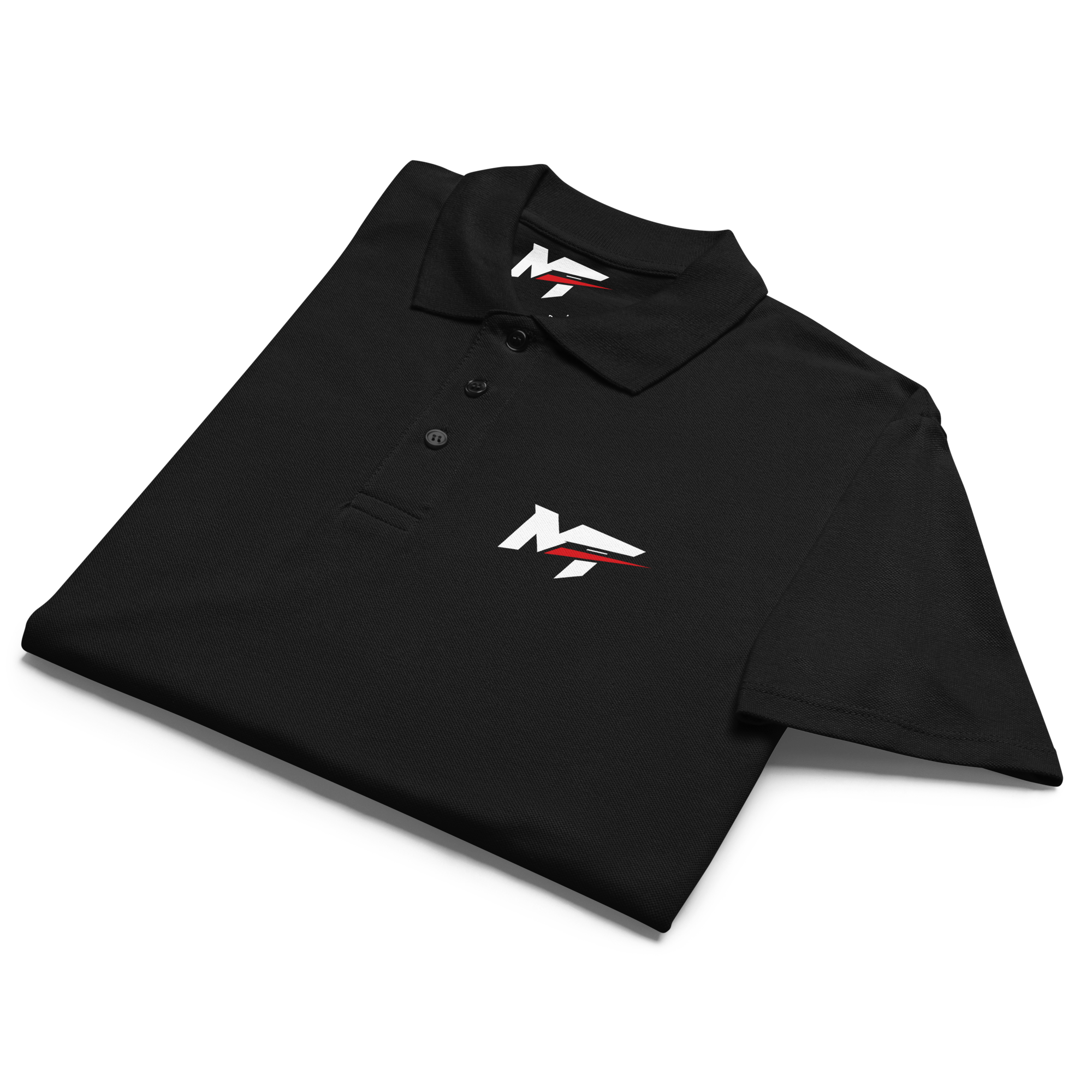 Motorthreadz Core polo shirt in Black featuring the MotorThreadz logo at the front