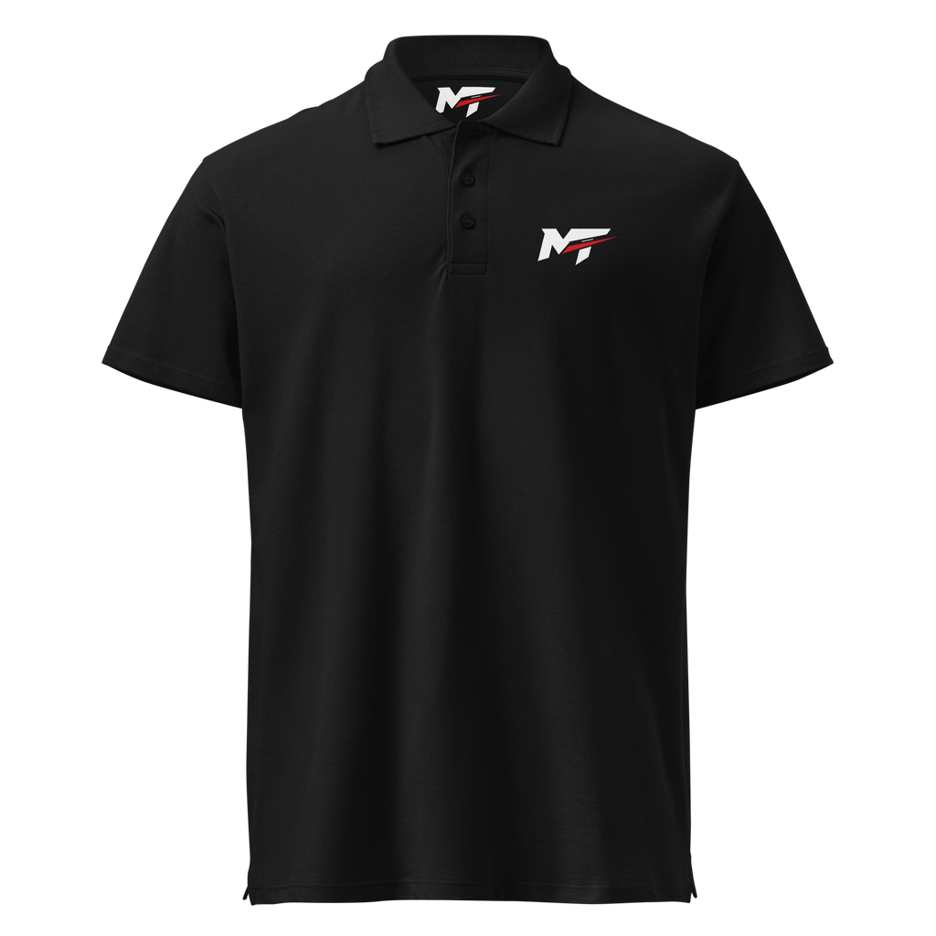 Motorthreadz Core polo shirt in Black featuring the MotorThreadz logo at the front