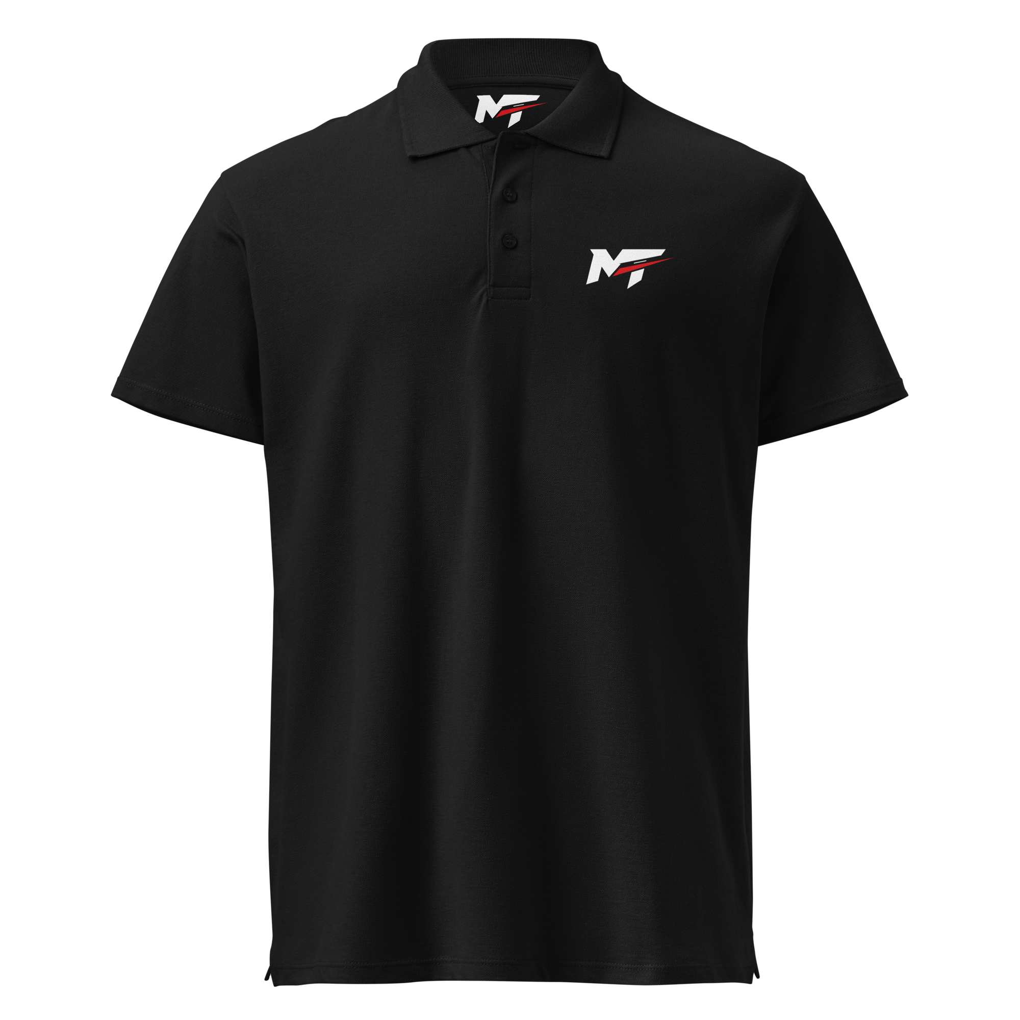 Motorthreadz Core polo shirt in Black featuring the MotorThreadz logo at the front