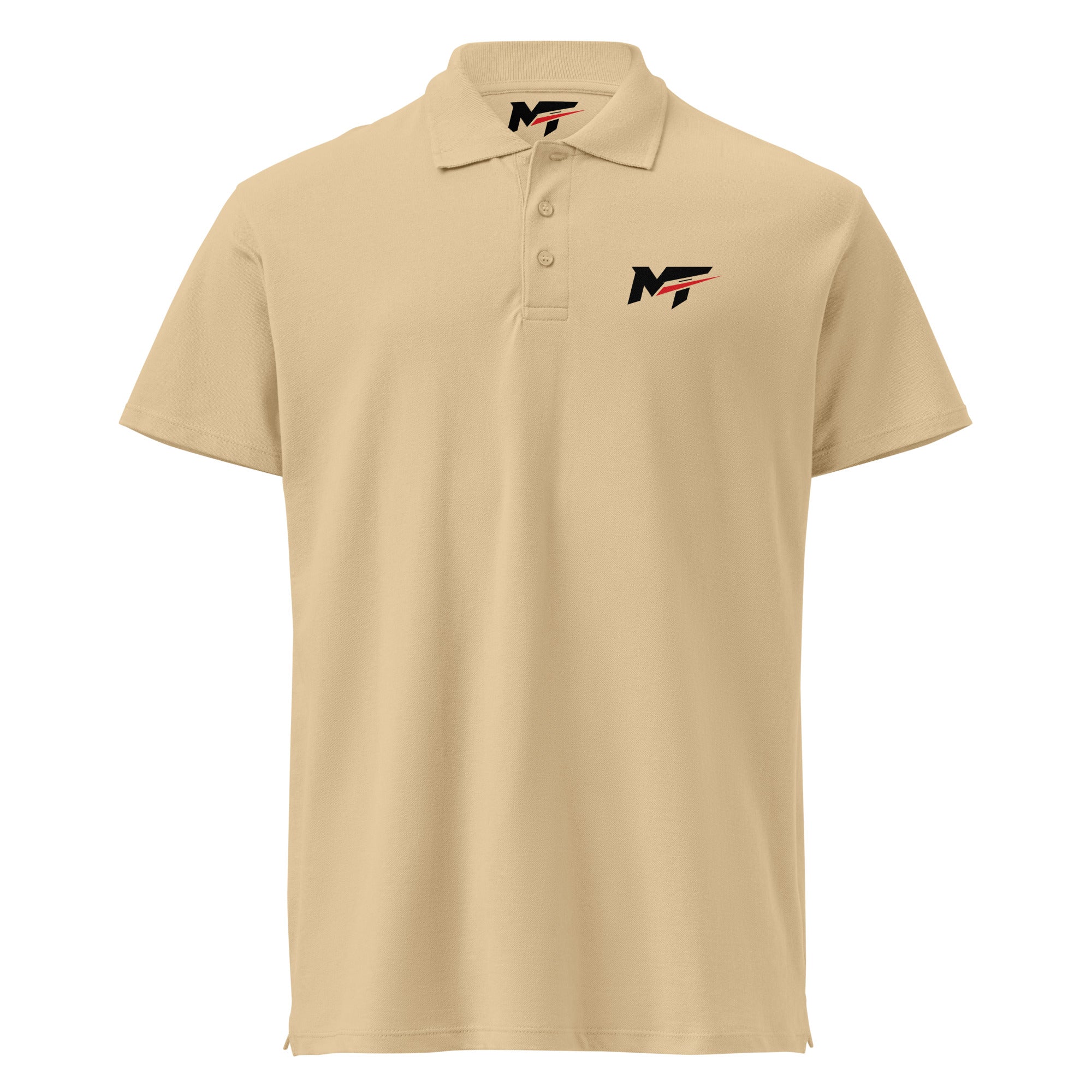 Motorthreadz Core polo shirt in Sand featuring the MotorThreadz logo at the front