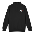 Motorthreadz Core quarter zip sweatshirt in Black featuring the MotorThreadz logo at the front