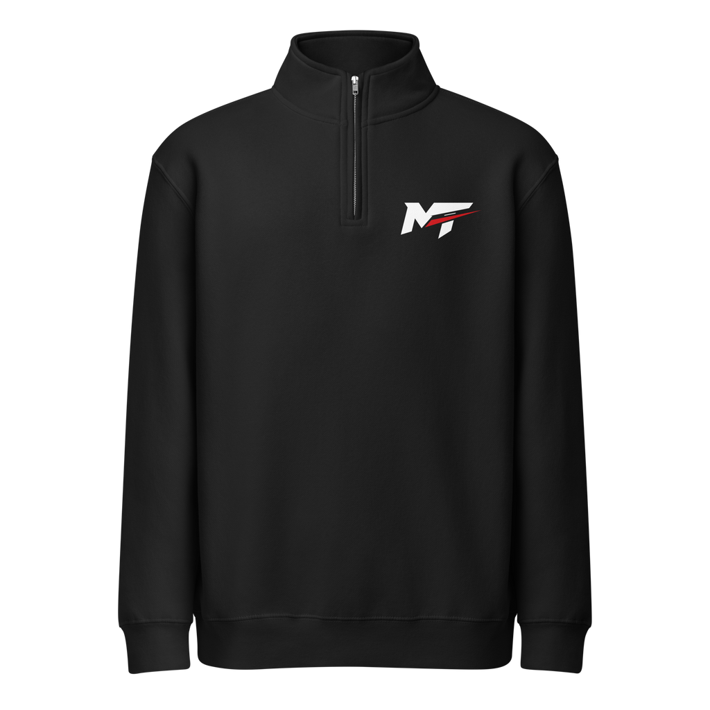 Motorthreadz Core quarter zip sweatshirt in Black featuring the MotorThreadz logo at the front