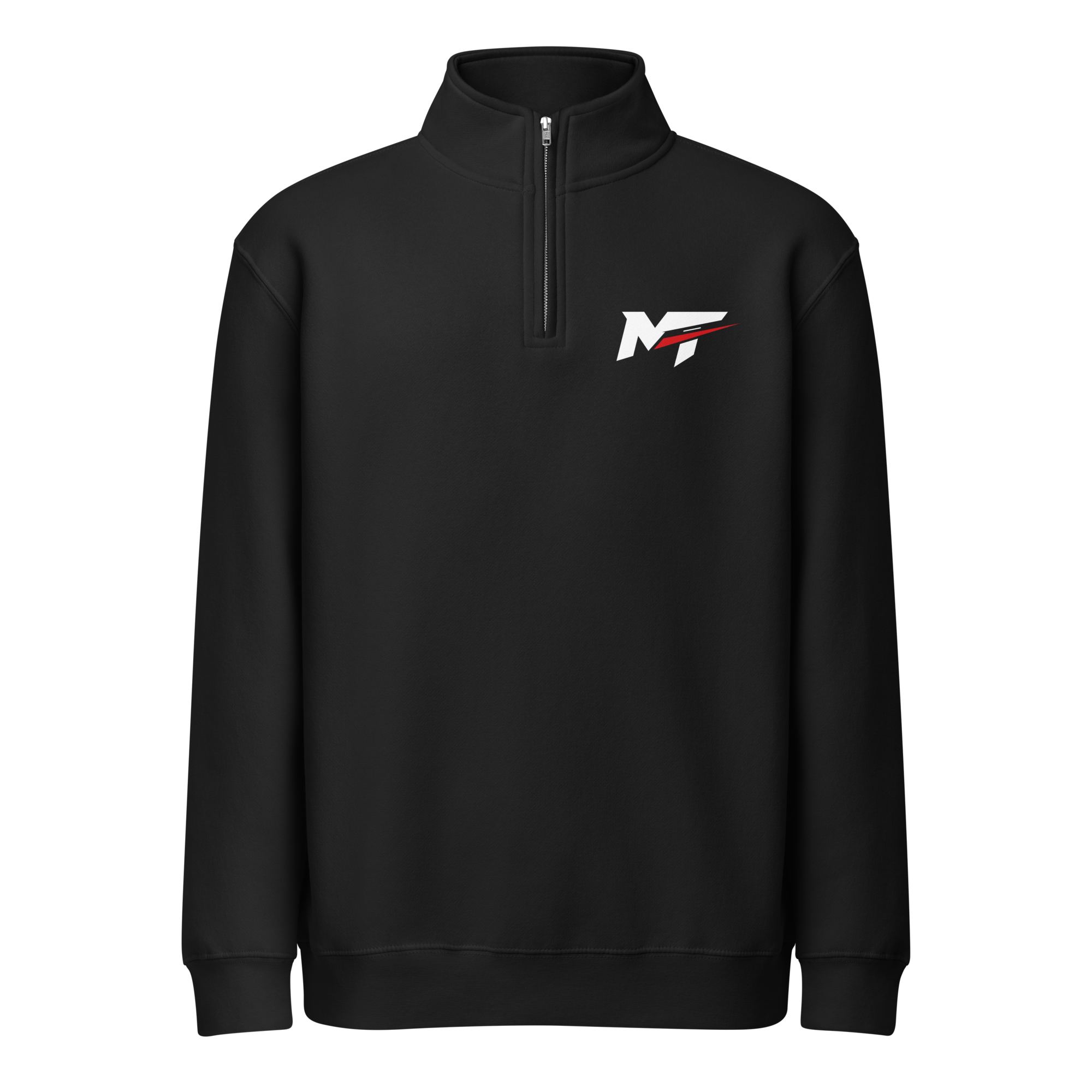Motorthreadz Core quarter zip sweatshirt in Black featuring the MotorThreadz logo at the front