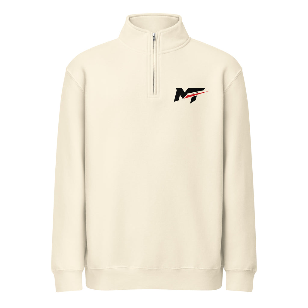 Motorthreadz Core quarter zip sweatshirt in Sandshell featuring the MotorThreadz logo at the front