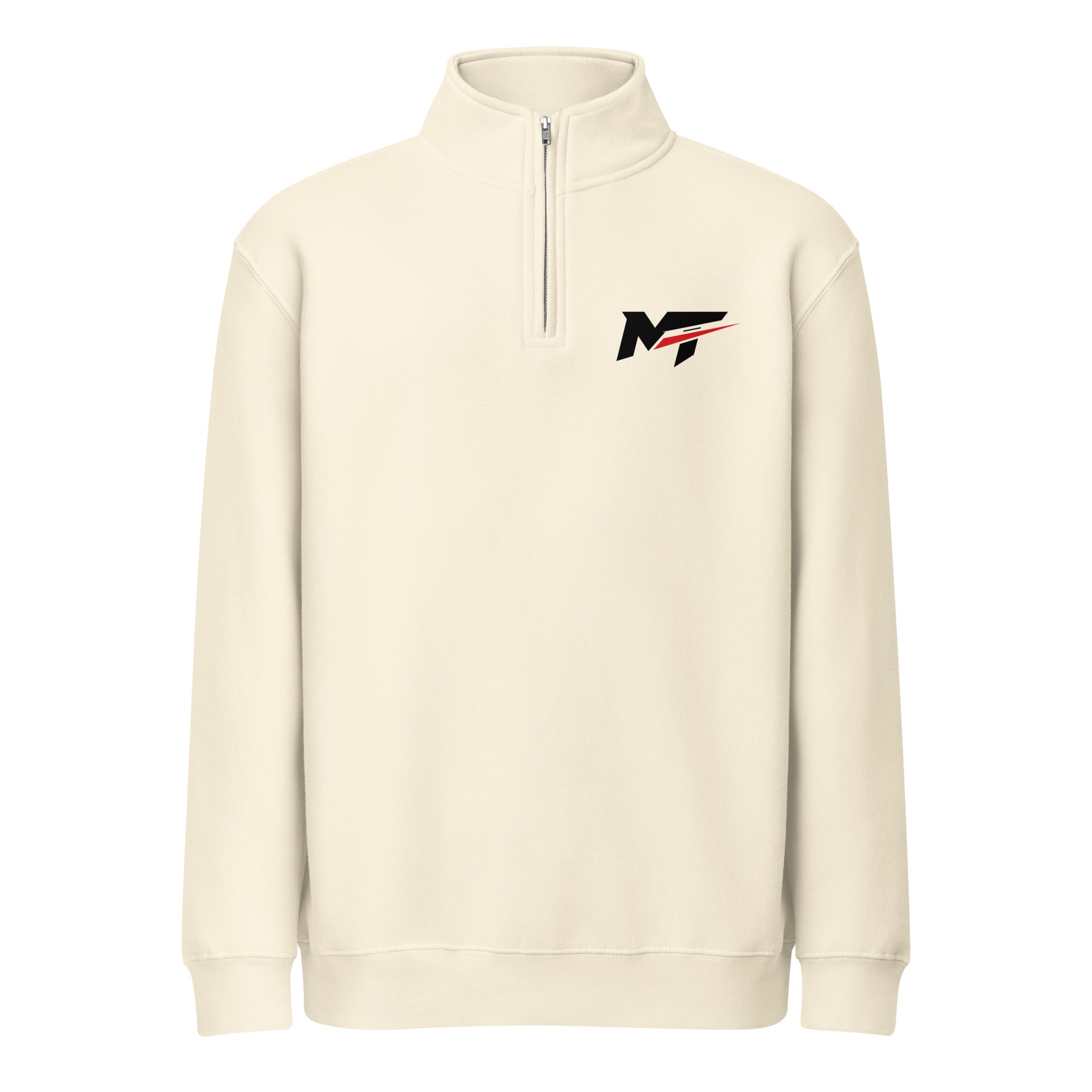 Motorthreadz Core quarter zip sweatshirt in Sandshell featuring the MotorThreadz logo at the front