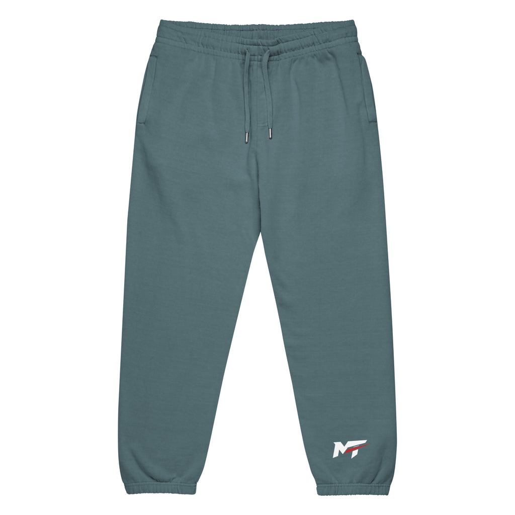 Motorthreadz Core relaxed fit sweatpants in Pebble Blue featuring the MotorThreadz logo at the front