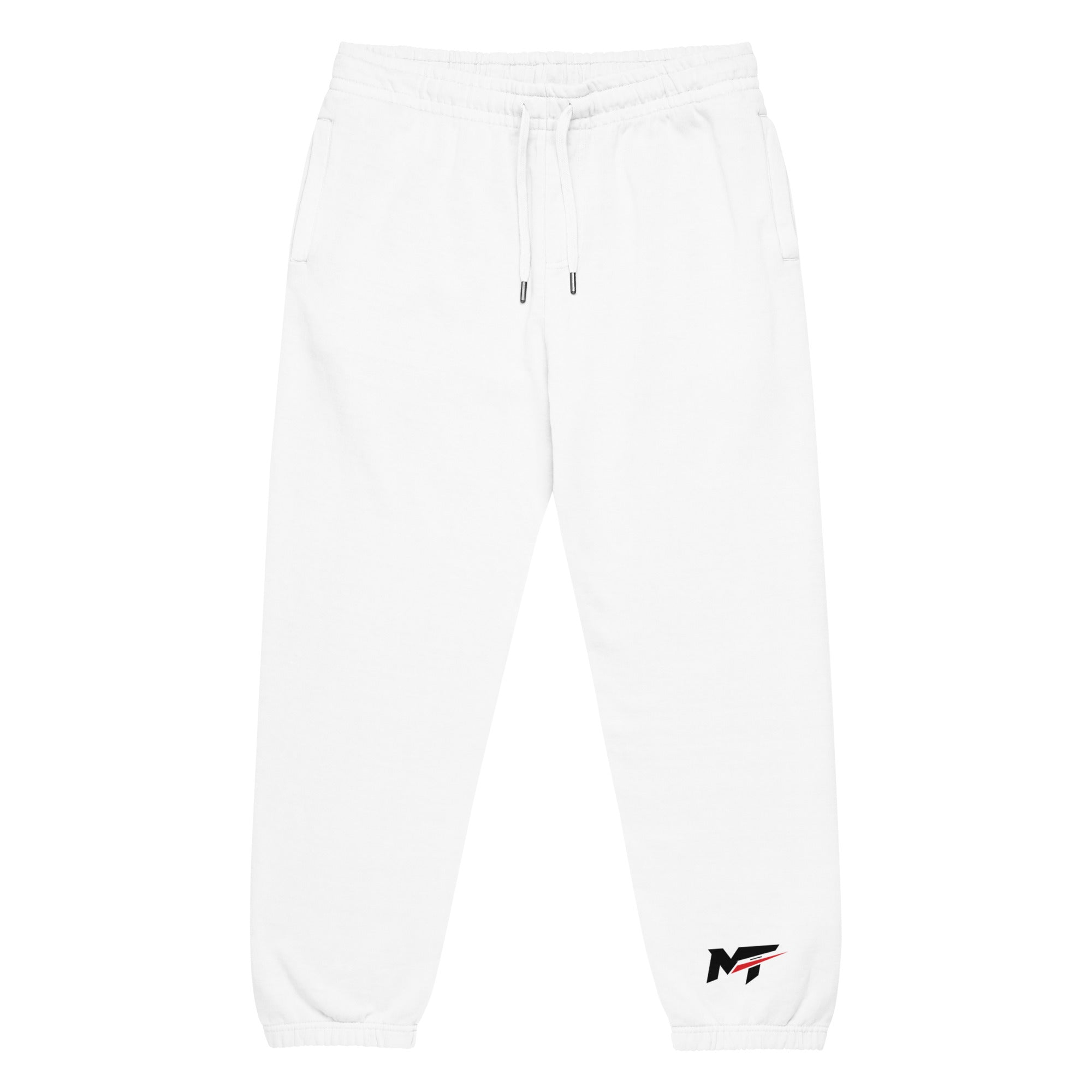 Motorthreadz Core relaxed fit sweatpants in White featuring the MotorThreadz logo at the front