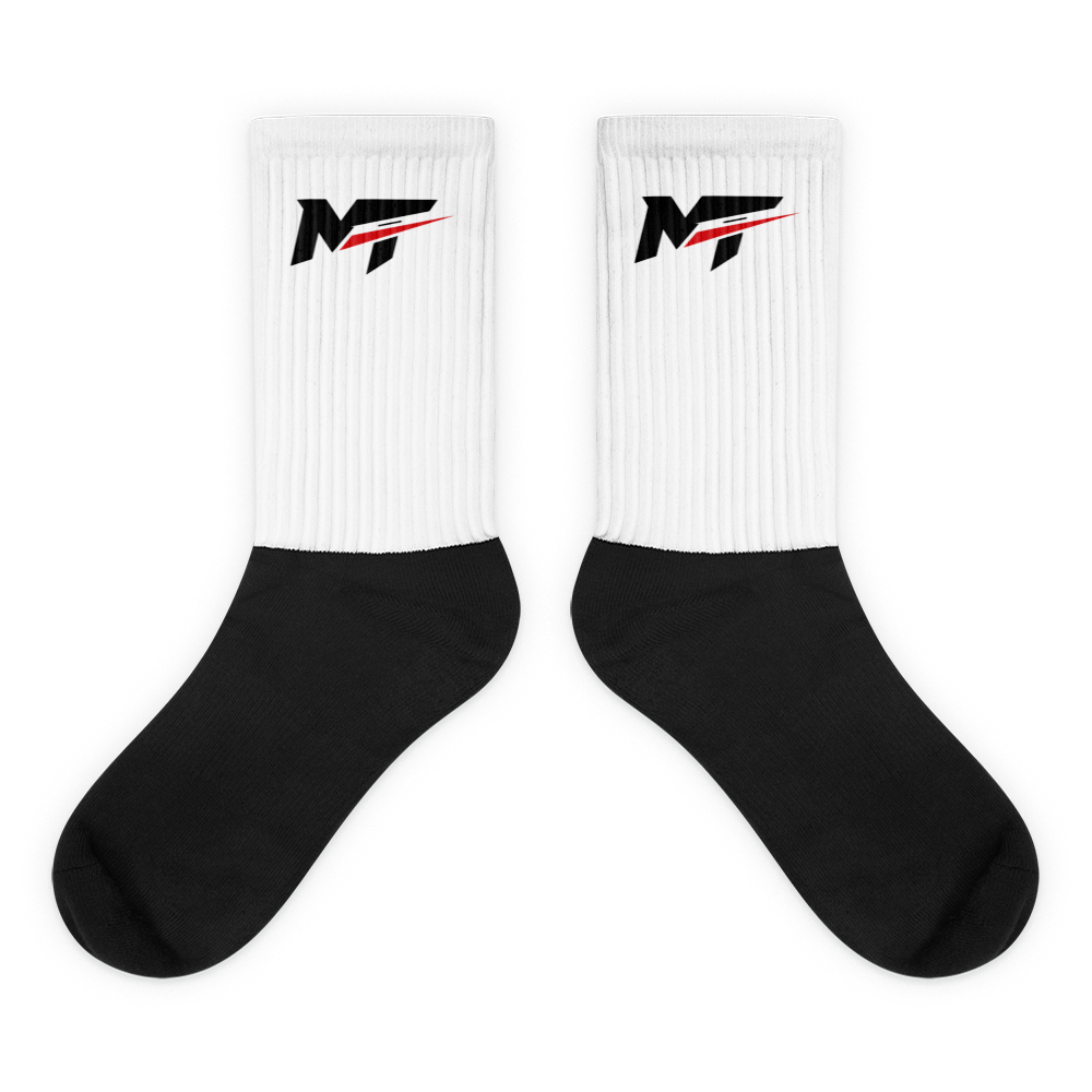Motorthreadz Core socks in Black featuring the MotorThreadz logo at the front
