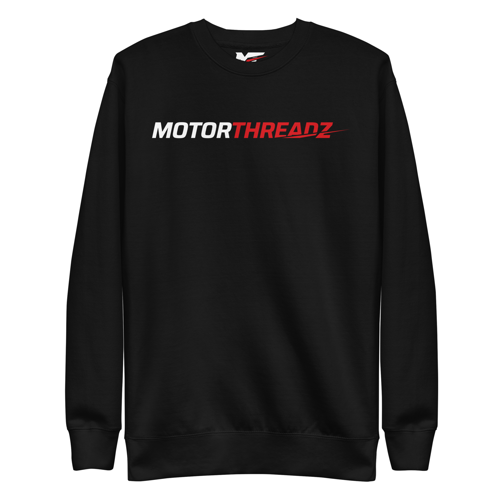 Motorthreadz Core sweatshirt in Black featuring the MotorThreadz logo at the front