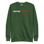 Motorthreadz Core sweatshirt in Forest Green featuring the MotorThreadz logo at the front