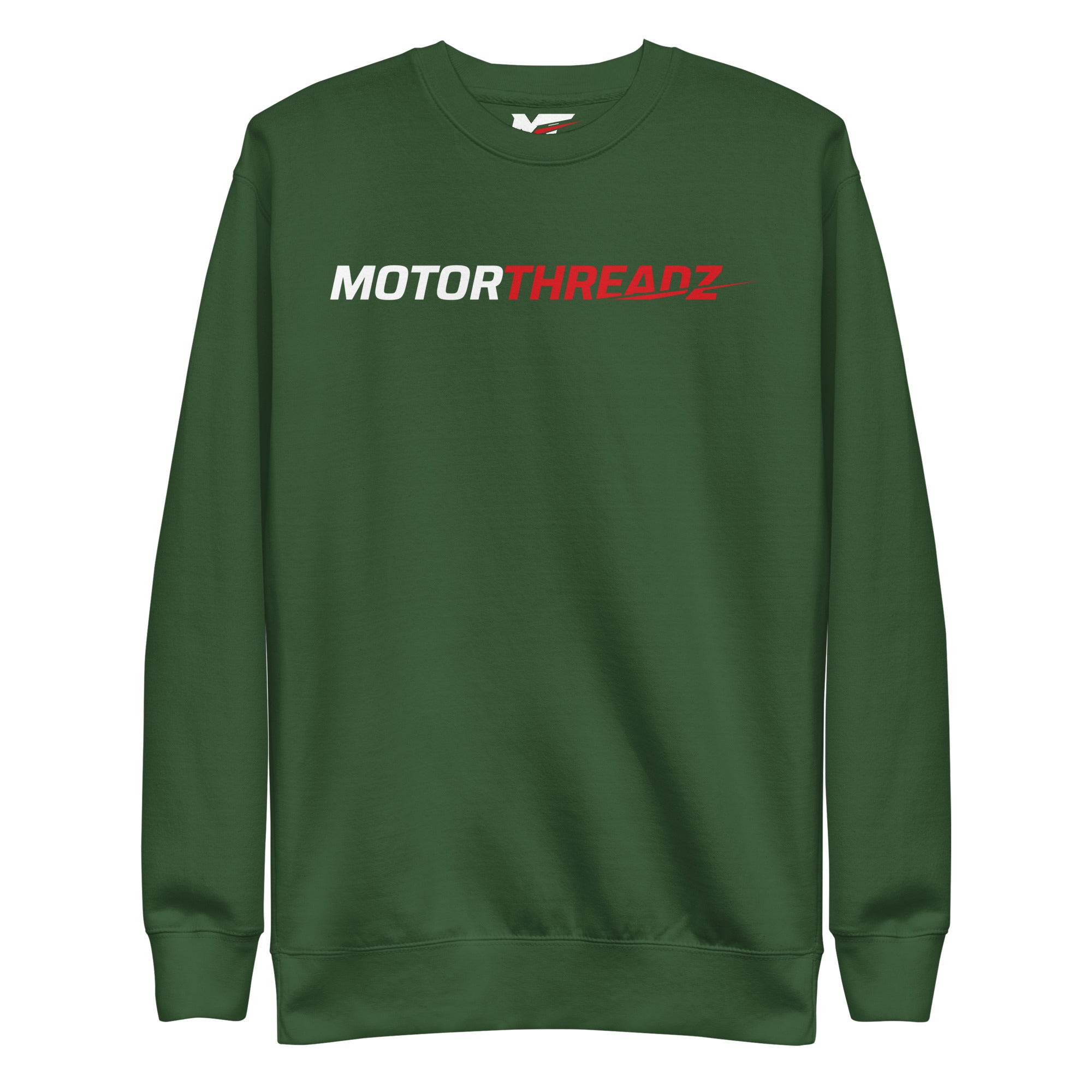 Motorthreadz Core sweatshirt in Forest Green featuring the MotorThreadz logo at the front