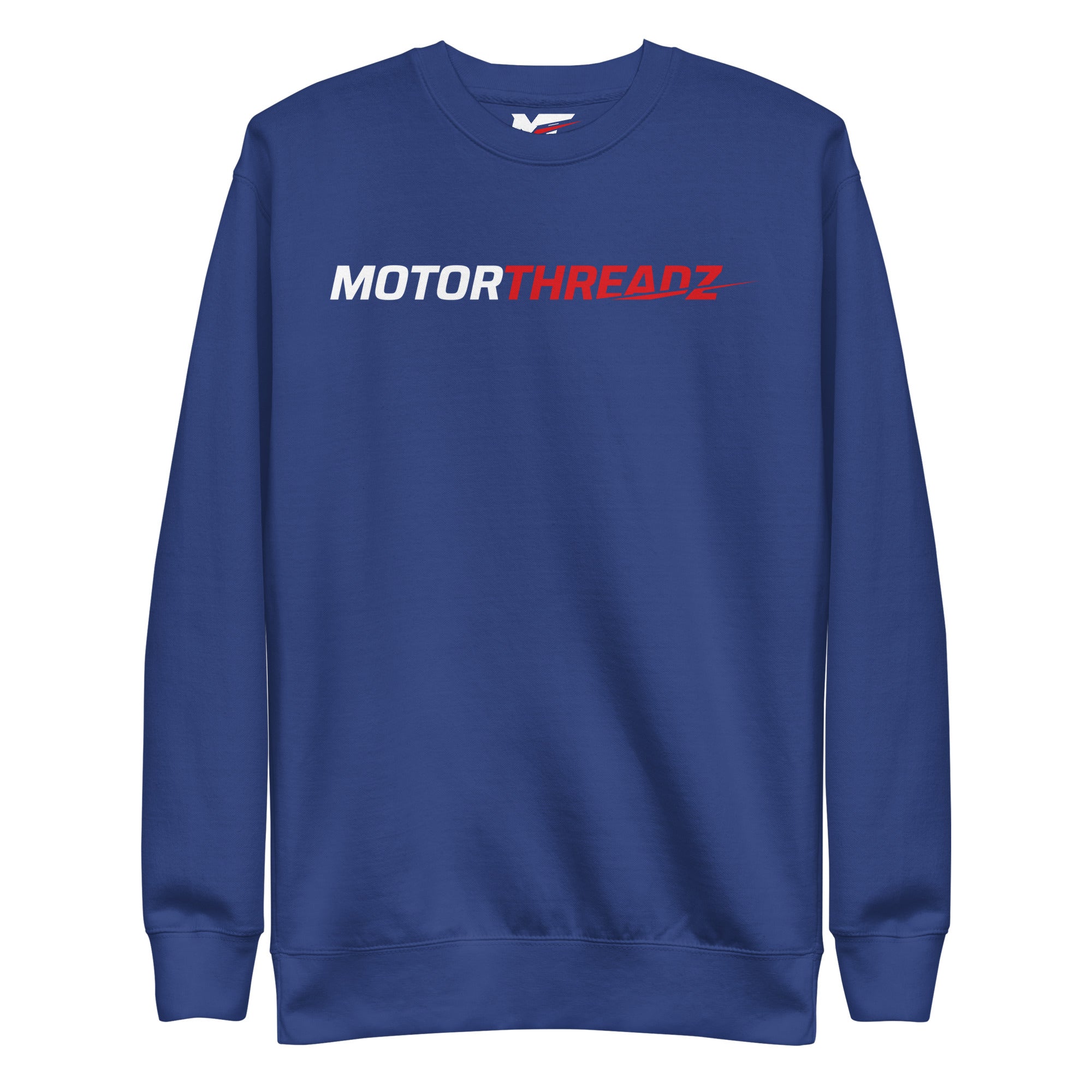 Motorthreadz Core sweatshirt in Team Royal featuring the MotorThreadz logo at the front