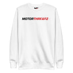 Motorthreadz Core sweatshirt in White featuring the MotorThreadz logo at the front