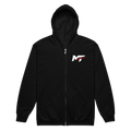 Motorthreadz Core zip hoodie in Black featuring the MotorThreadz logo at the front