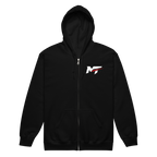 Motorthreadz Core zip hoodie in Black featuring the MotorThreadz logo at the front
