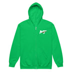Motorthreadz Core zip hoodie in Irish Green featuring the MotorThreadz logo at the front