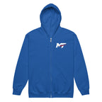 Motorthreadz Core zip hoodie in Royal featuring the MotorThreadz logo at the front