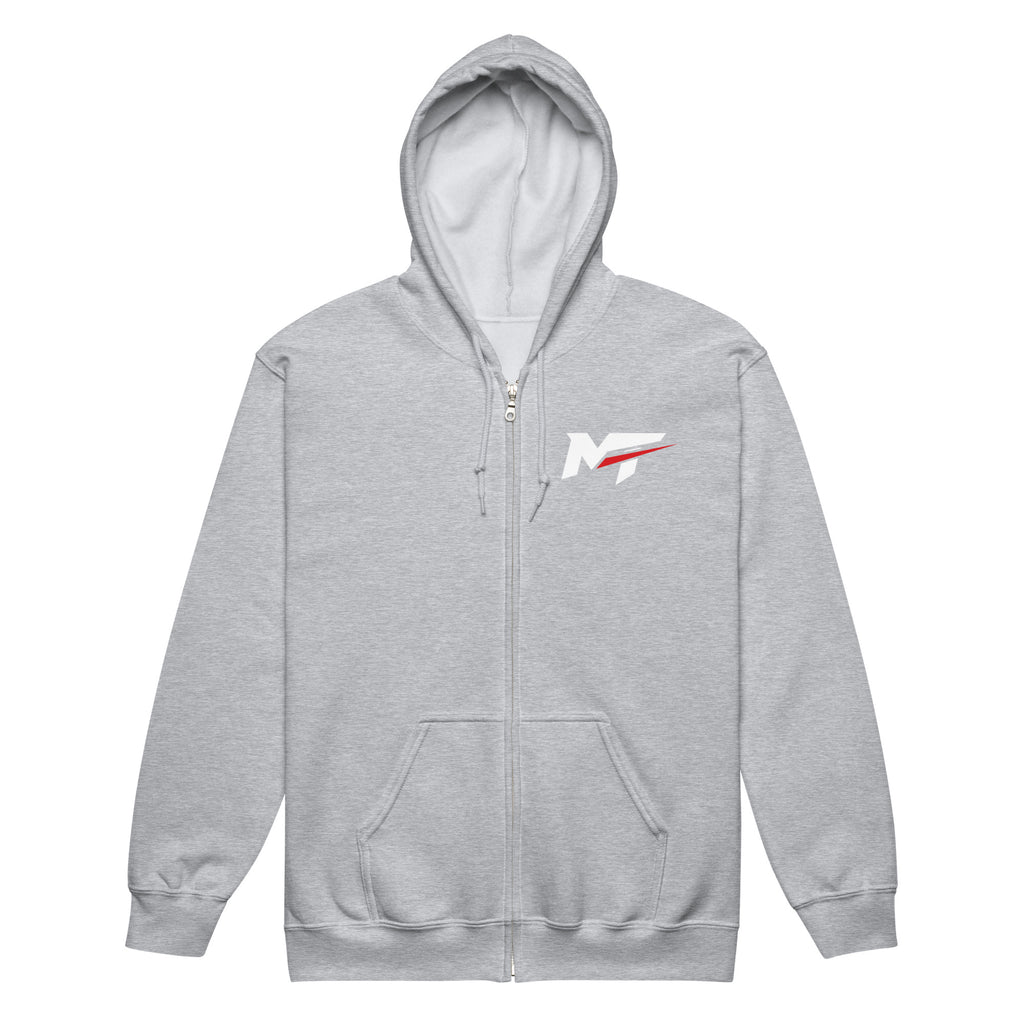 Motorthreadz Core zip hoodie in Sport Grey featuring the MotorThreadz logo at the front