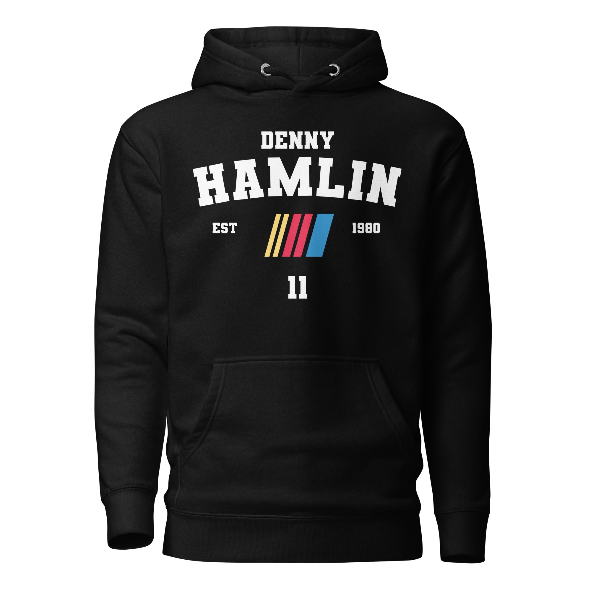 Motorthreadz Denny Hamlin Nascar hoodie in Black featuring a racing inspired graphic design