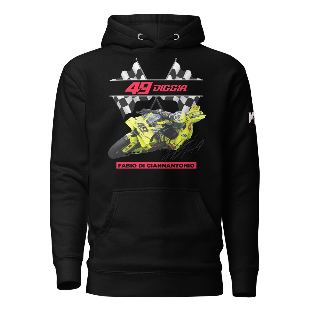 Motorthreadz Fabio Di Giannantonio Motogp hoodie in Black featuring a racing inspired graphic design