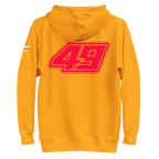 Motorthreadz Fabio Di Giannantonio Motogp hoodie in Team Gold featuring a racing inspired graphic design