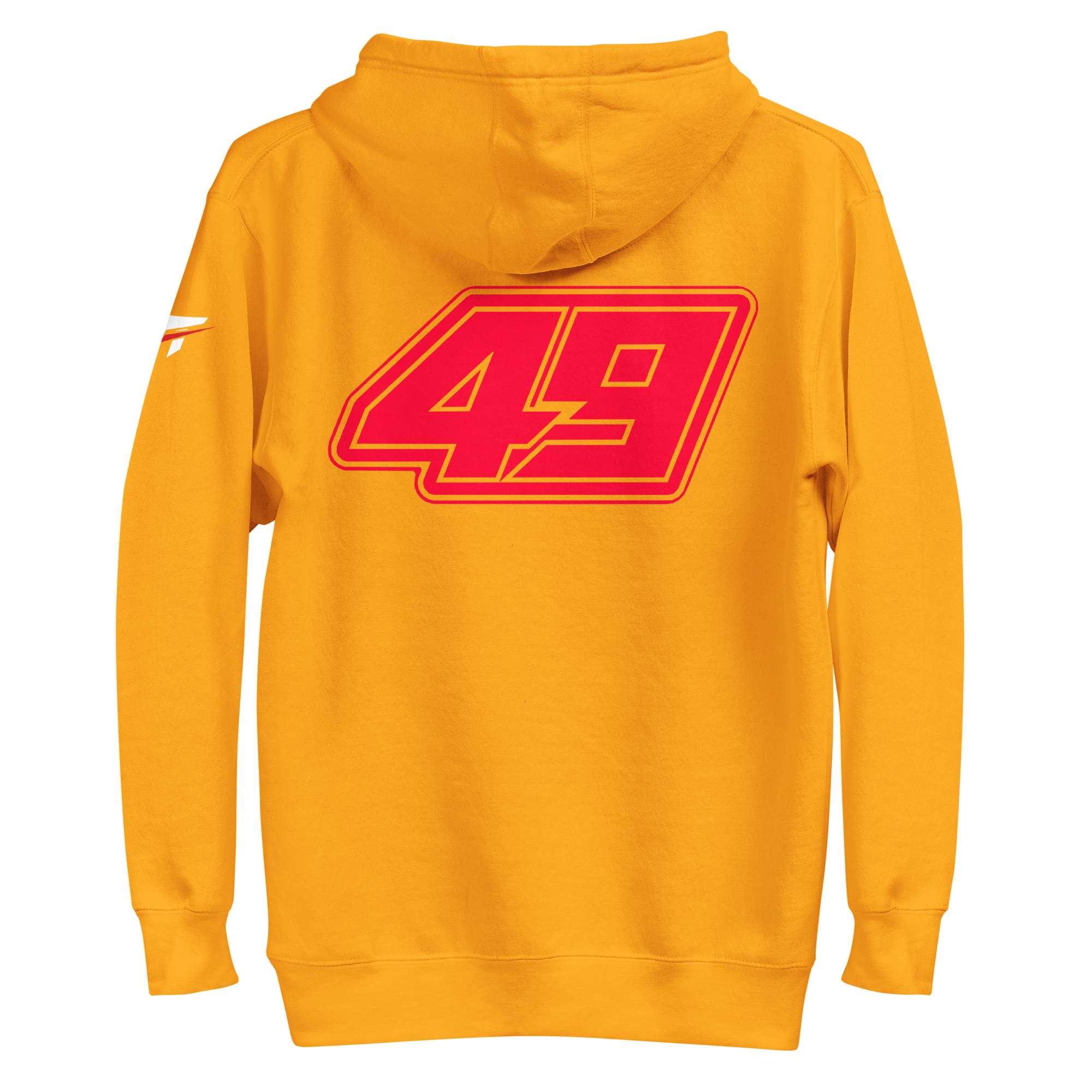 Motorthreadz Fabio Di Giannantonio Motogp hoodie in Team Gold featuring a racing inspired graphic design