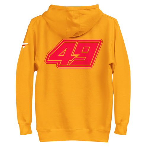 Motorthreadz Fabio Di Giannantonio Motogp hoodie in Team Gold featuring a racing inspired graphic design