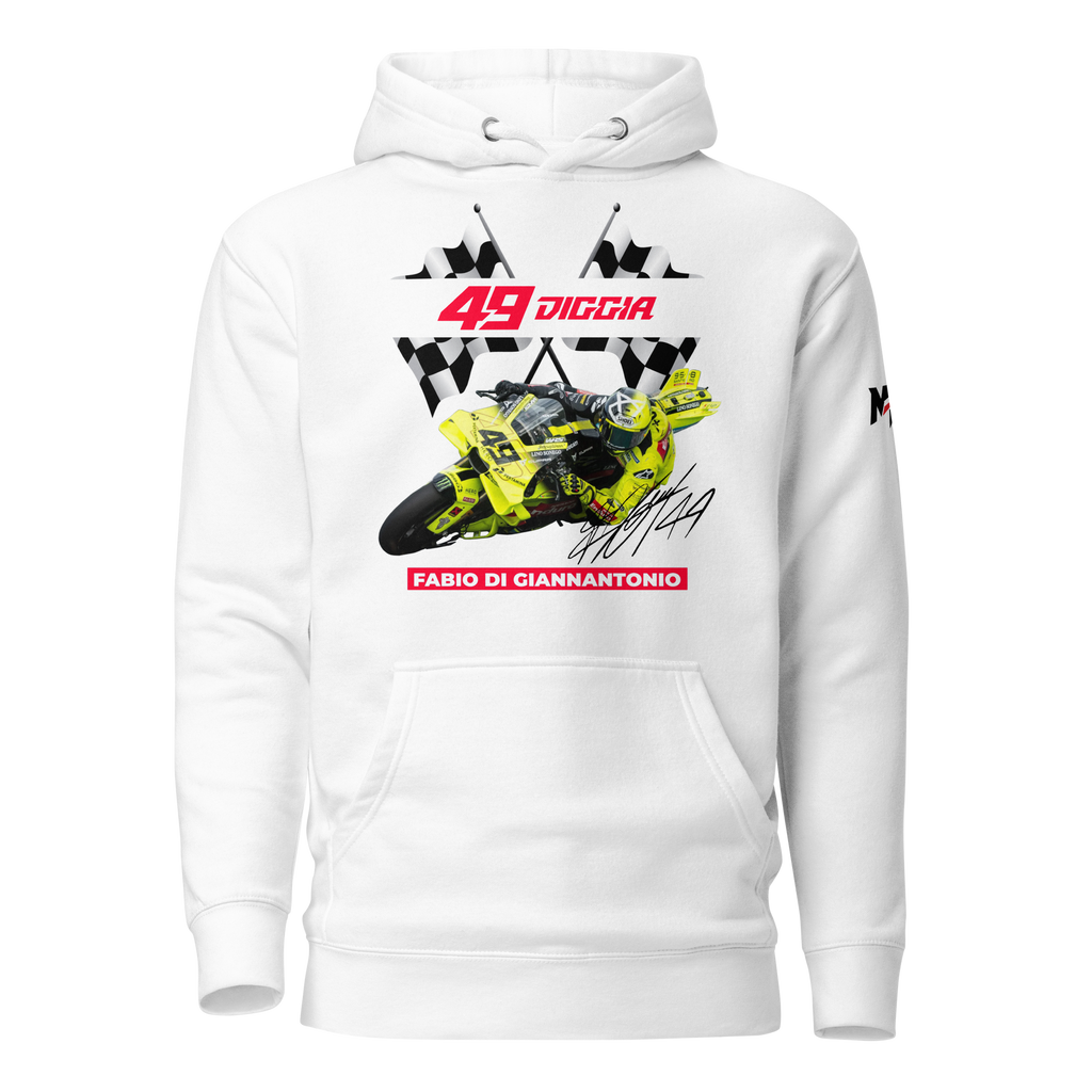 Motorthreadz Fabio Di Giannantonio Motogp hoodie in White featuring a racing inspired graphic design