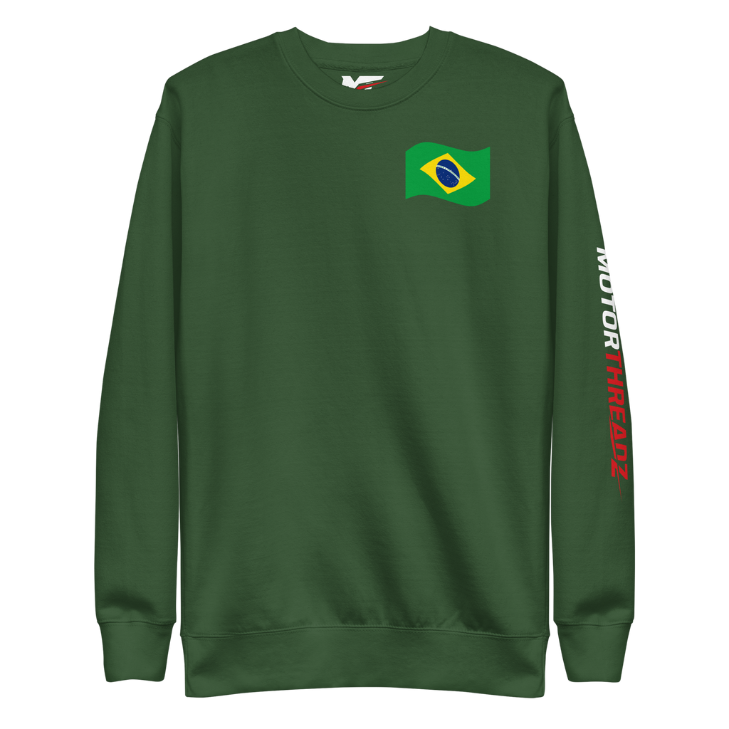 Motorthreadz Gabriel Bortoleto Formula1 sweatshirt in Forest Green featuring a racing inspired graphic design