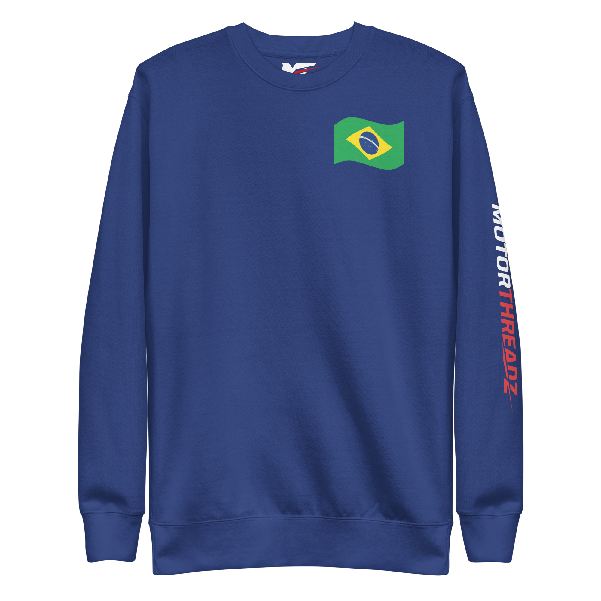 Motorthreadz Gabriel Bortoleto Formula1 sweatshirt in Team Royal featuring a racing inspired graphic design