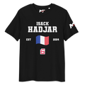 Motorthreadz Isack Hadjar Formula1 t-shirt in Black featuring a racing inspired graphic design