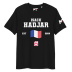 Motorthreadz Isack Hadjar Formula1 t-shirt in Black featuring a racing inspired graphic design