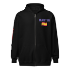 Motorthreadz Jorge Martin Motogp zip hoodie in Black featuring a racing inspired graphic design